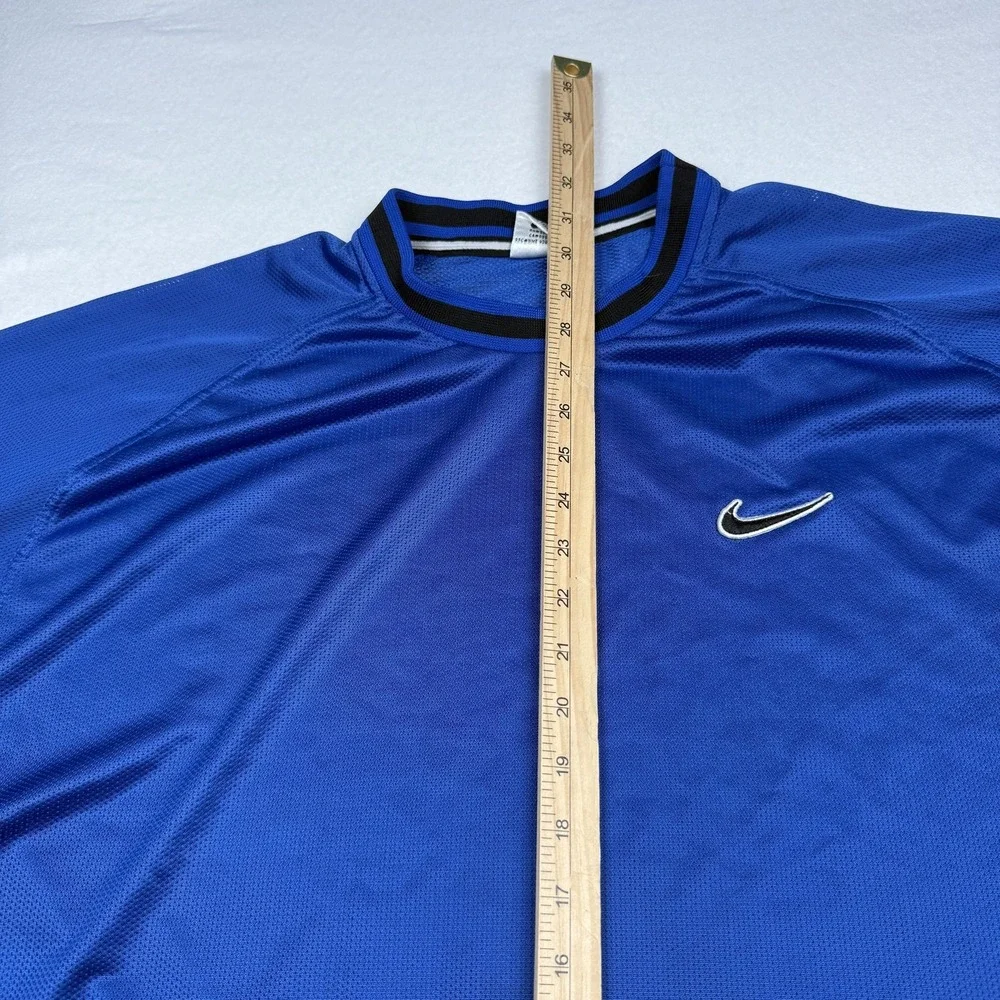 Vintage Nike Shirt Mens XL Blue Mesh Short Sleeve Athletic Jersey Training - Picture 3 of 7